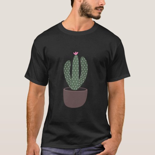 Cactus in pot t-shirt (Voorkant)