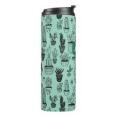 Cactus in potplanten Cute patroon Aangepast cadeau Thermosbeker (Gedraaid links)
