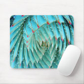 Cactus in Red en Aqua Natuur Fine Art Muismat (Met muis)