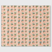 Cactus in Terra Cotta Cadeaupapier (Vlak)
