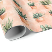 Cactus in Terra Cotta Cadeaupapier (Rol Hoek)