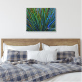 Cactus in Turquoise Canvas Afdruk (Insitu (Slaapkamer))