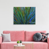 Cactus in Turquoise Canvas Afdruk (Insitu (Woonkamer))