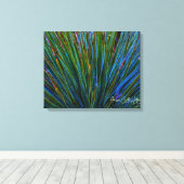 Cactus in Turquoise Canvas Afdruk (Insitu (Houten vloer))