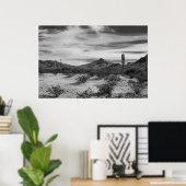 Cactus in witte zanden poster (Thuiskantoor)