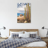 Cactus in woestijn landschap canvas afdruk (Insitu (Slaapkamer))