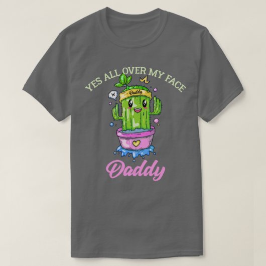 Cactus ja over m'n gezicht papa t-shirt (Design voorkant)