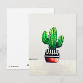 Cactus-kaart Feestdagenkaart (Voorkant / Achterkant)