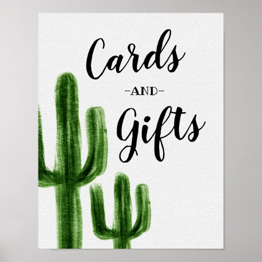 Cactus Kaarten en Gifts Signage Poster (Voorkant)