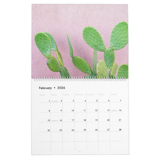 Cactus Kalender Natuur Kalender Home Wall (Feb 2026)