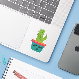 Cactus kan deze op maat gesneden vinyl Sticker nie