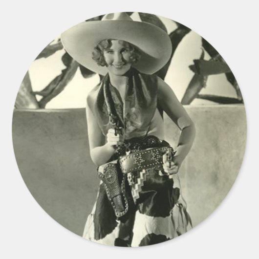 Cactus Kate Ronde Sticker (Voorkant)