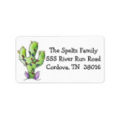 Cactus kerstboom Adresetiketten Etiket (Voorkant)