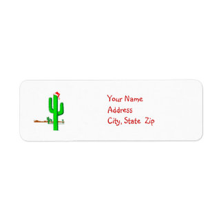 Cactus Kerstboom - Adresetiketten Etiket