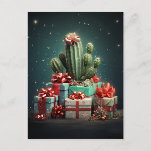 Cactus kerstboom briefkaart