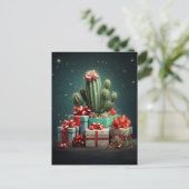 Cactus kerstboom briefkaart (Staand voorkant)