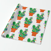 cactus kerstboom cadeaupapier (Uitgerold)