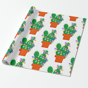 cactus kerstboom cadeaupapier