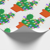 cactus kerstboom cadeaupapier (Hoek)