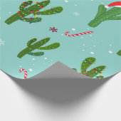 Cactus kerstboom cadeaupapier (Hoek)