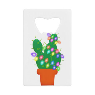 cactus kerstboom creditkaart flessenopener