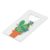 cactus kerstboom creditkaart flessenopener (Voorkant Gekanteld)