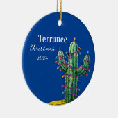 Cactus Kerstboom Gepersonaliseerd Ornament (Rechts)