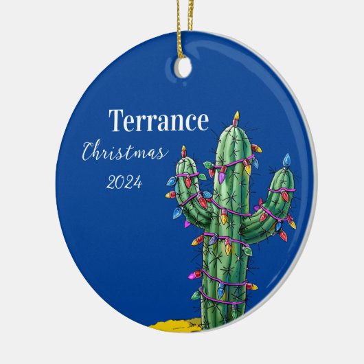 Cactus Kerstboom Gepersonaliseerd Ornament (Links)