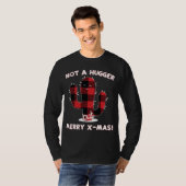 Cactus Kerstboom Grappig geschenk Niet een Hugger T-shirt (Voorkant volledig)