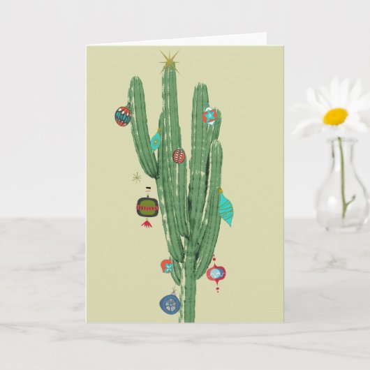 Cactus Kerstboom Kaart (Kleine Plant)