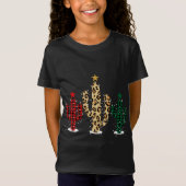 Cactus Kerstboom met Buffel Plaid Leopard D T-shirt (Voorkant)