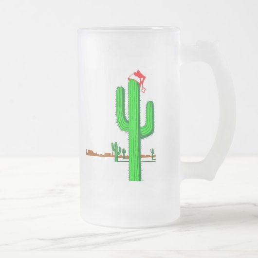 Cactus kerstboom - Mok met gevriesdroogd glas (Rechts)