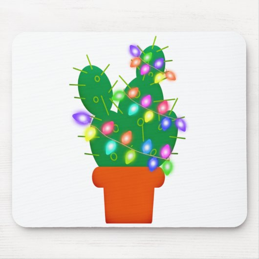 cactus kerstboom muismat (Voorkant)