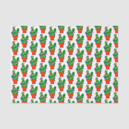 Cactus kerstboompapier tissuepapier (Voorkant)