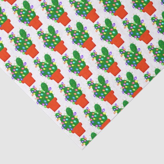 Cactus kerstboompapier tissuepapier (Detail)