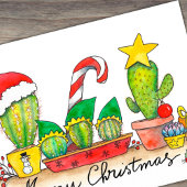 Cactus kerstbriefkaart van Nicole Janes Briefkaart
