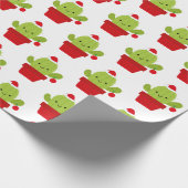 Cactus kerstcadeaupapier cadeaupapier (Hoek)