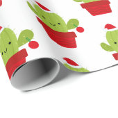 Cactus kerstcadeaupapier cadeaupapier (Rol Hoek)