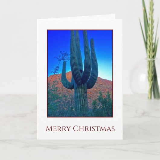 Cactus Kerstfeestay Kaart (Voorkant)