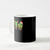 Cactus Kerstlicht Cactus Santa Hat Plant Love Koffiemok (Voorkant links)