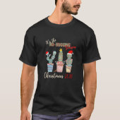 Cactus Kerstmis 2020 Cactus Lovers Design No Hugg T-shirt (Voorkant)