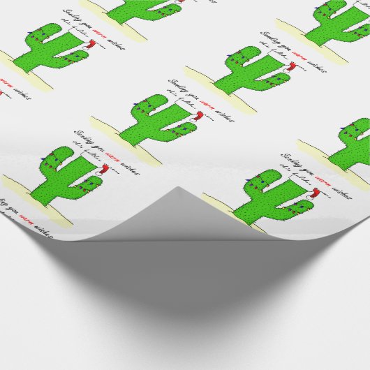 Cactus Kerstmis Cadeaupapier (Hoek)
