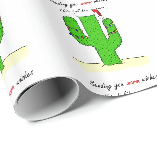 Cactus Kerstmis Cadeaupapier (Rol Hoek)
