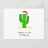 Cactus Kerstmis Feestdagenkaart (Voorkant)