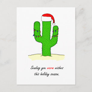 Cactus Kerstmis Feestdagenkaart