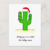Cactus Kerstmis Feestdagenkaart (Voorkant)