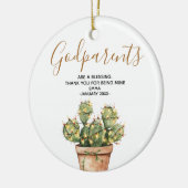 Cactus Kerstmis Godfather's Family Keepsake Keramisch Ornament (Links)