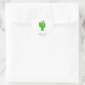 Cactus Kerstmis Hart Sticker (Tas)