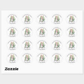 Cactus Kerstmis Ronde Sticker (Vel)
