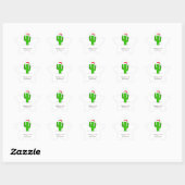 Cactus Kerstmis Ster Sticker (Vel)